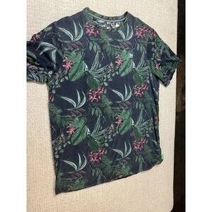 Buffalo David Bitton T-Shirt Men’s XL Tropical Dark Summer Outdoors
